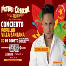 Fiestas de la Cosecha programación domingo 20 de agosto de 2023 Concierto Popular Villa Santana