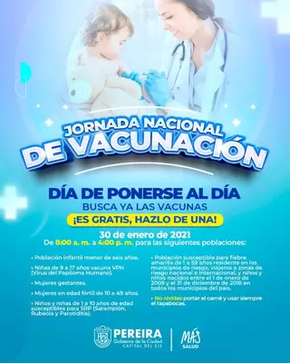 La jornada nacional de vacunación es la oportunidad de completar el esquema en niños, mujeres, gestantes y adultos mayores